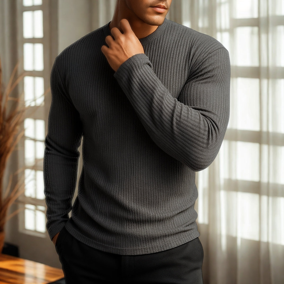DERRICKSON RIBBED SWEATER