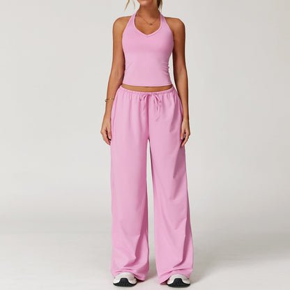 ARAYA™ - Casual Crop Tank Top and Wide Leg Pants Set