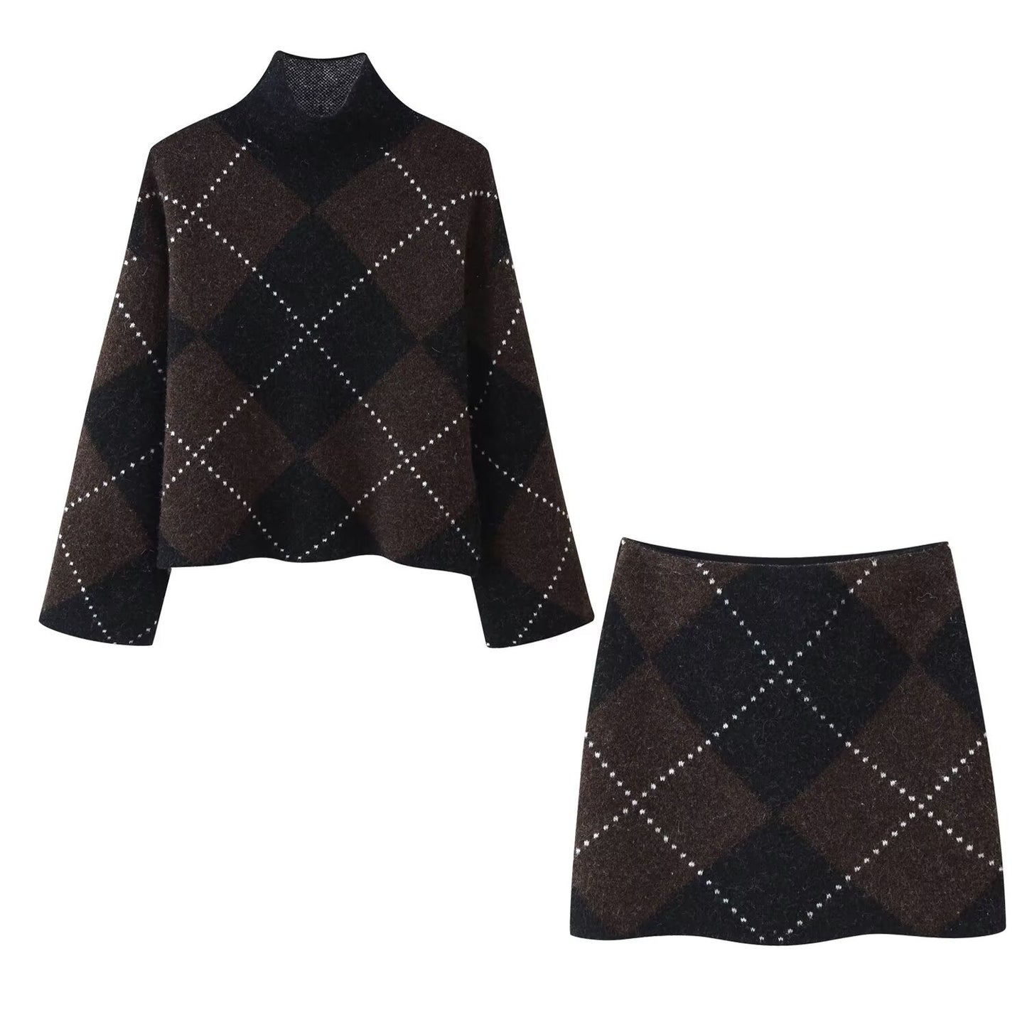 Noire Check Knit Dress