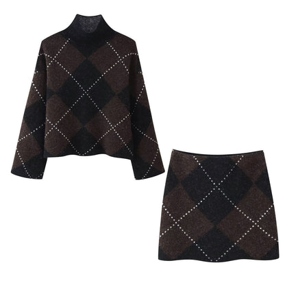 Noire Check Knit Dress