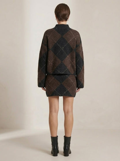 Noire Check Knit Dress