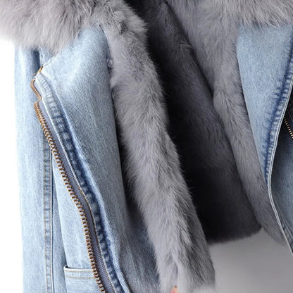 Amara | Denim Jacket with Fur Lining